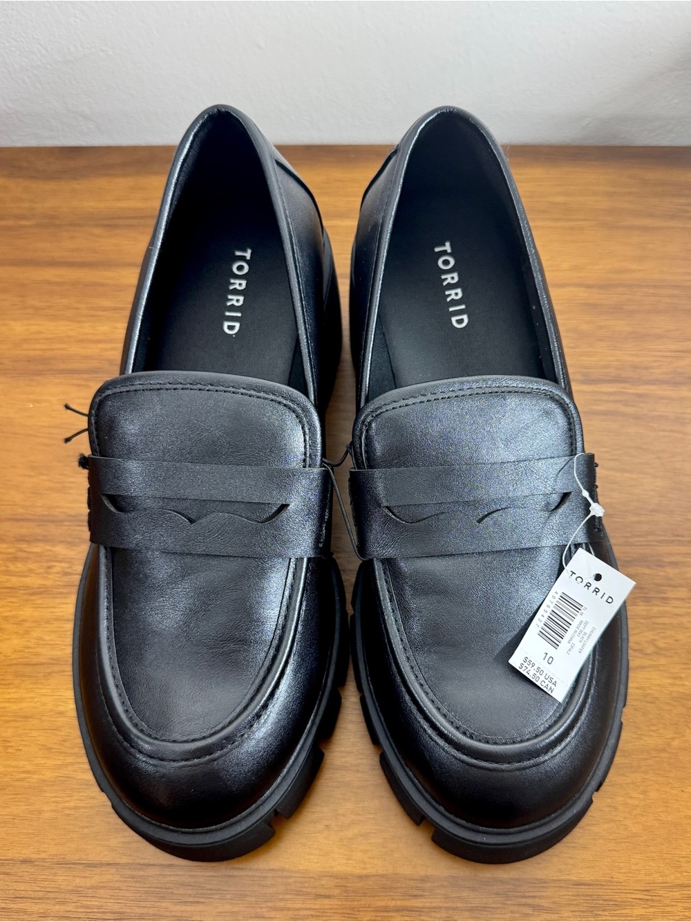 torrid Black Lug Sole Penny Loafers